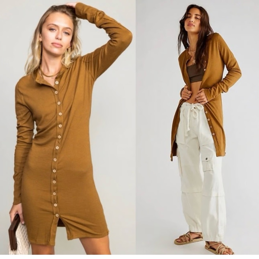 We The Free Brown Knit Cardigan - Picture 4 of 6